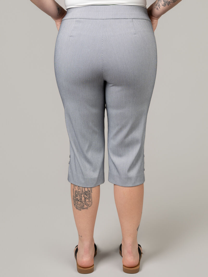 Elastic Waist Capri Pants