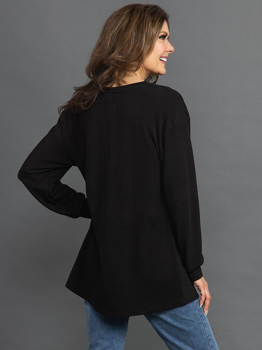 Sequin Star Long Sleeve Sweater Tunic Image 4