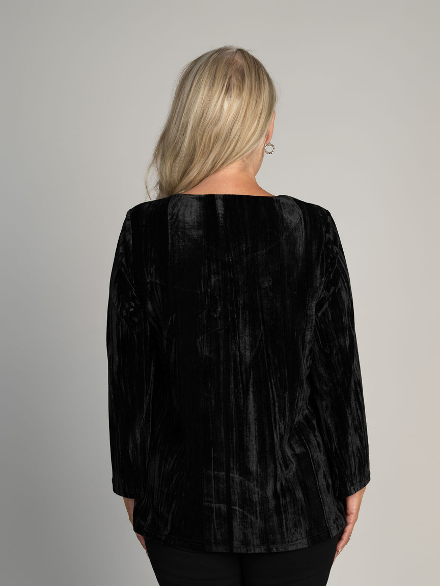 Long Sleeve Velvet Top