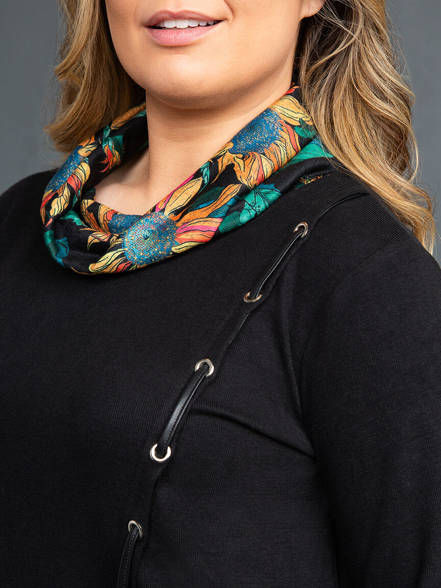 Mock Neck Tunic w/  Drawstring Image 5