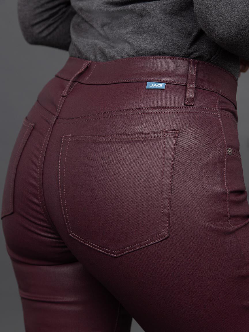 Cecilia Coated Mid Rise Skinny Jeans Image 5