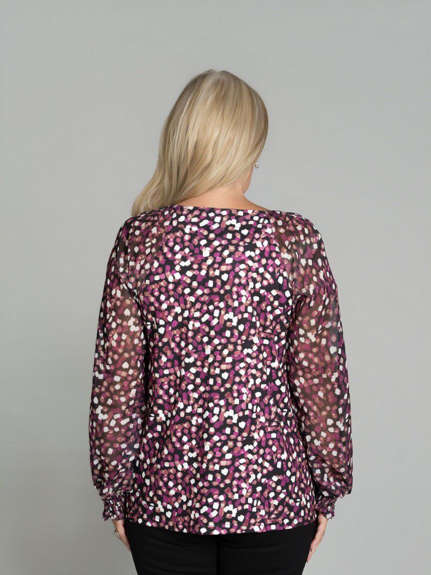 Peasant Blouse with Keyhole Neckline