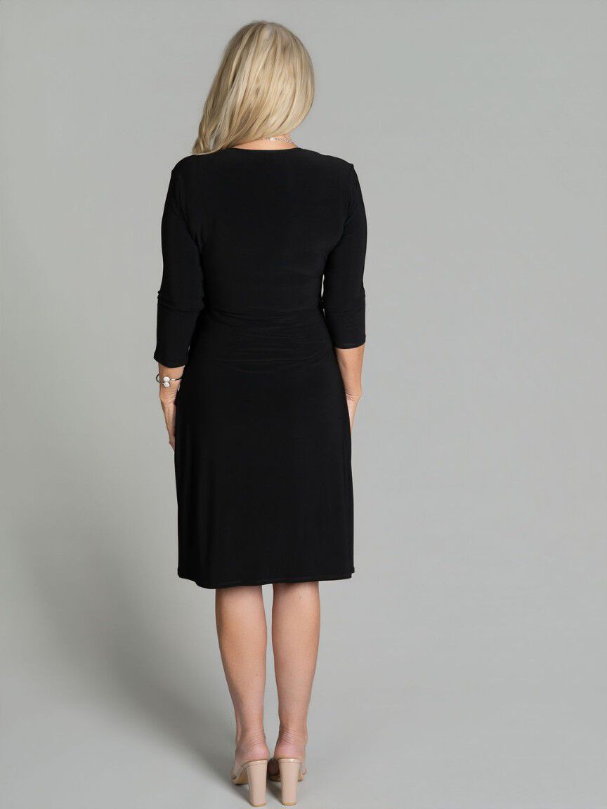 Ruched V-Neck Dress