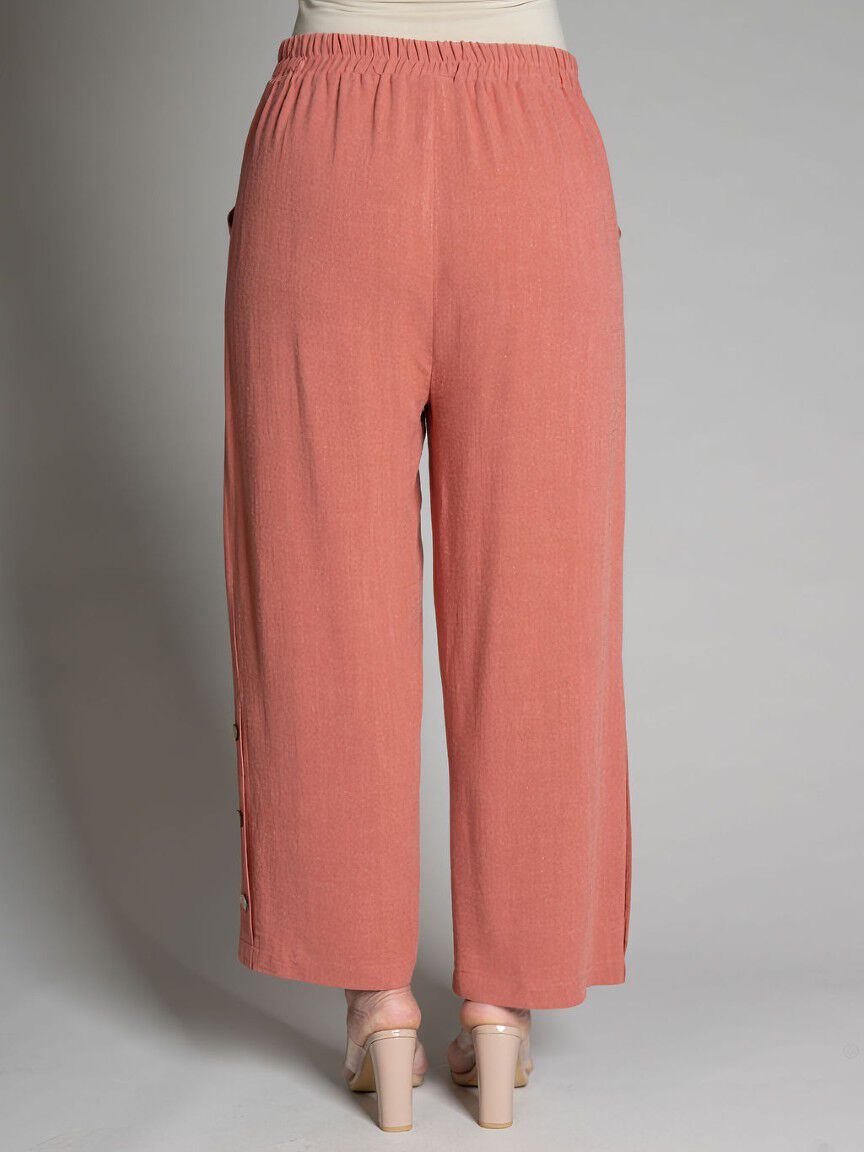 Linen Blend Pull-On Pants