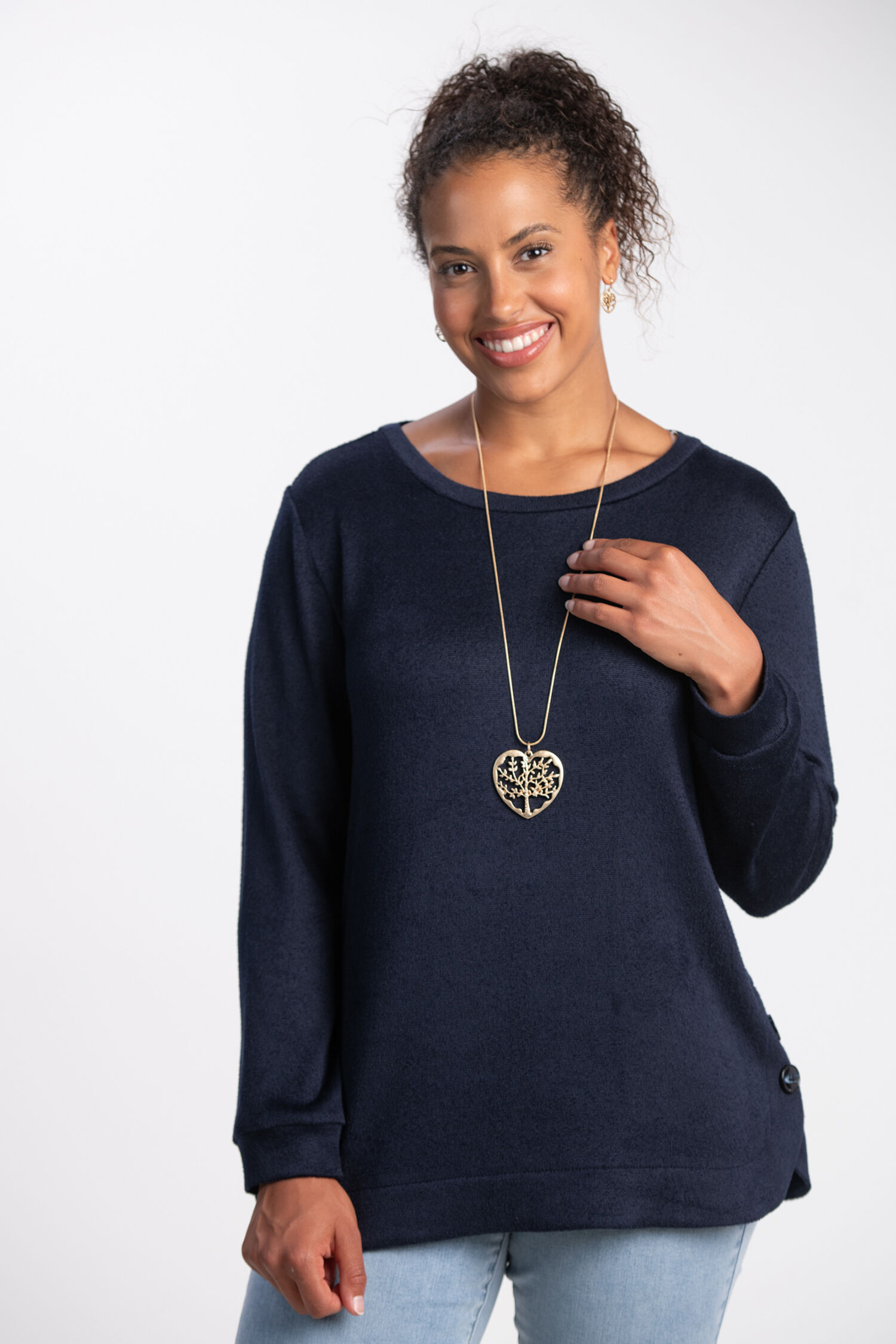 Long Sleeve Top w/ Buttons  Image 2