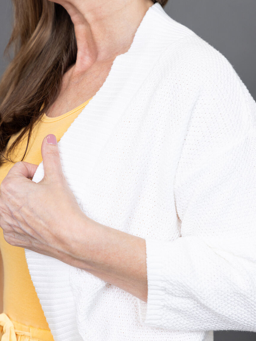 Cotton Curved-Hem Cocoon Cardigan Image 5