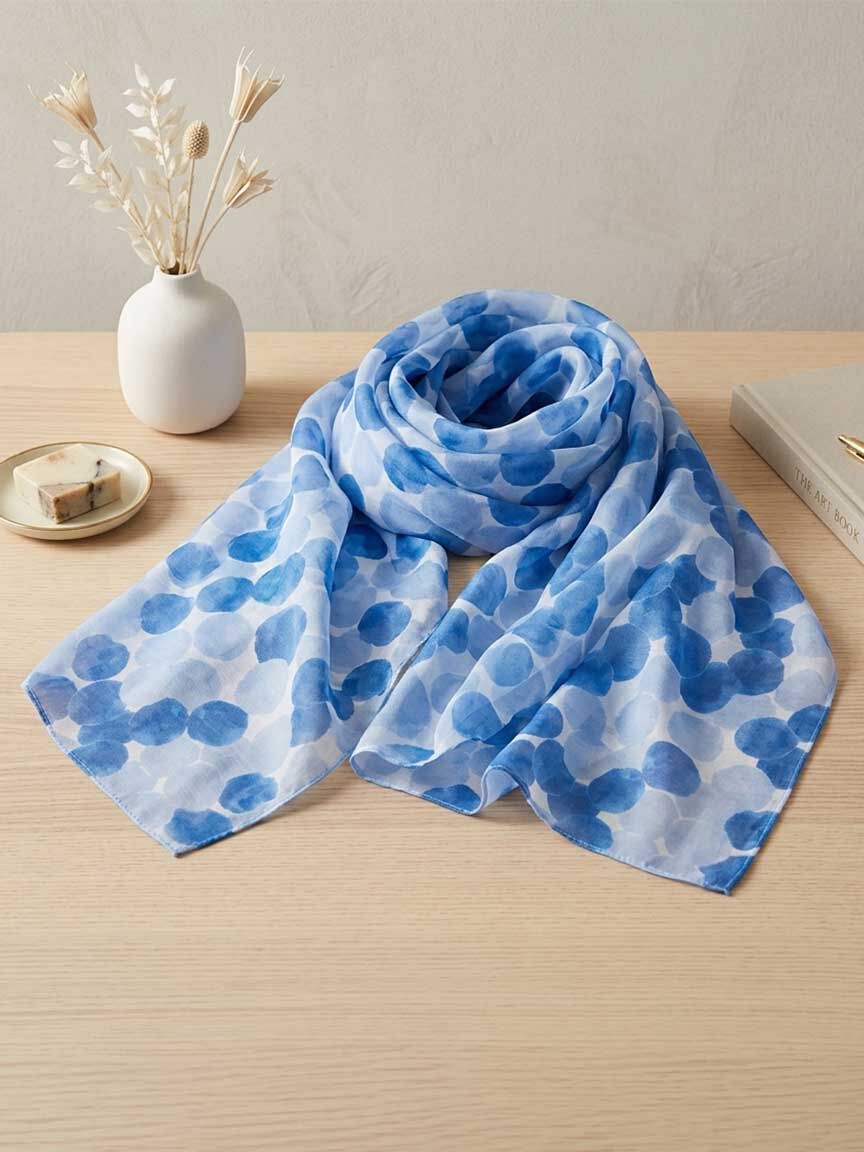 Lightweight Watercolor Circle Scarf
