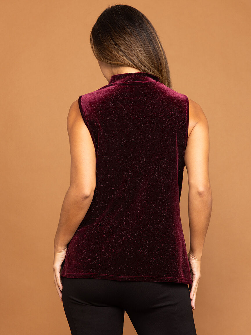 Sparkly Glitter Cowl Neck Top Image 4