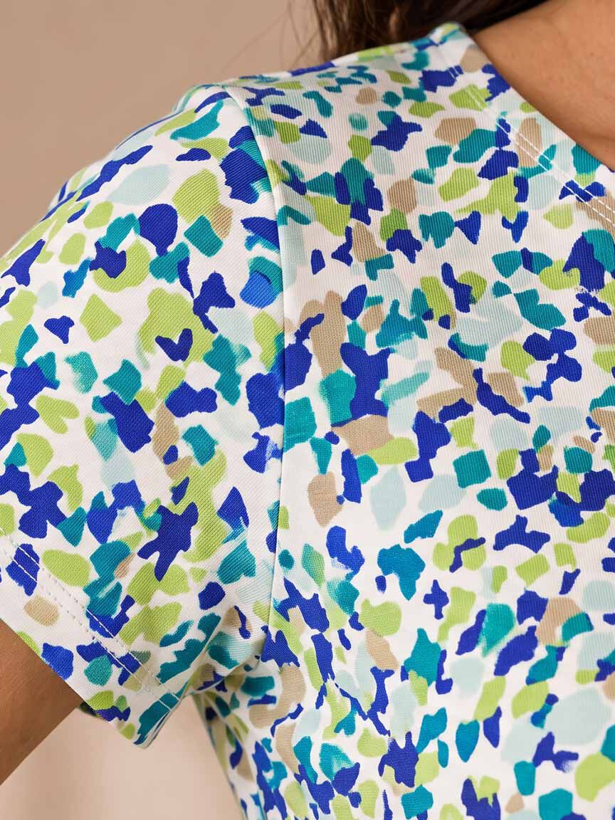Short Sleeve Boat Neck Top
