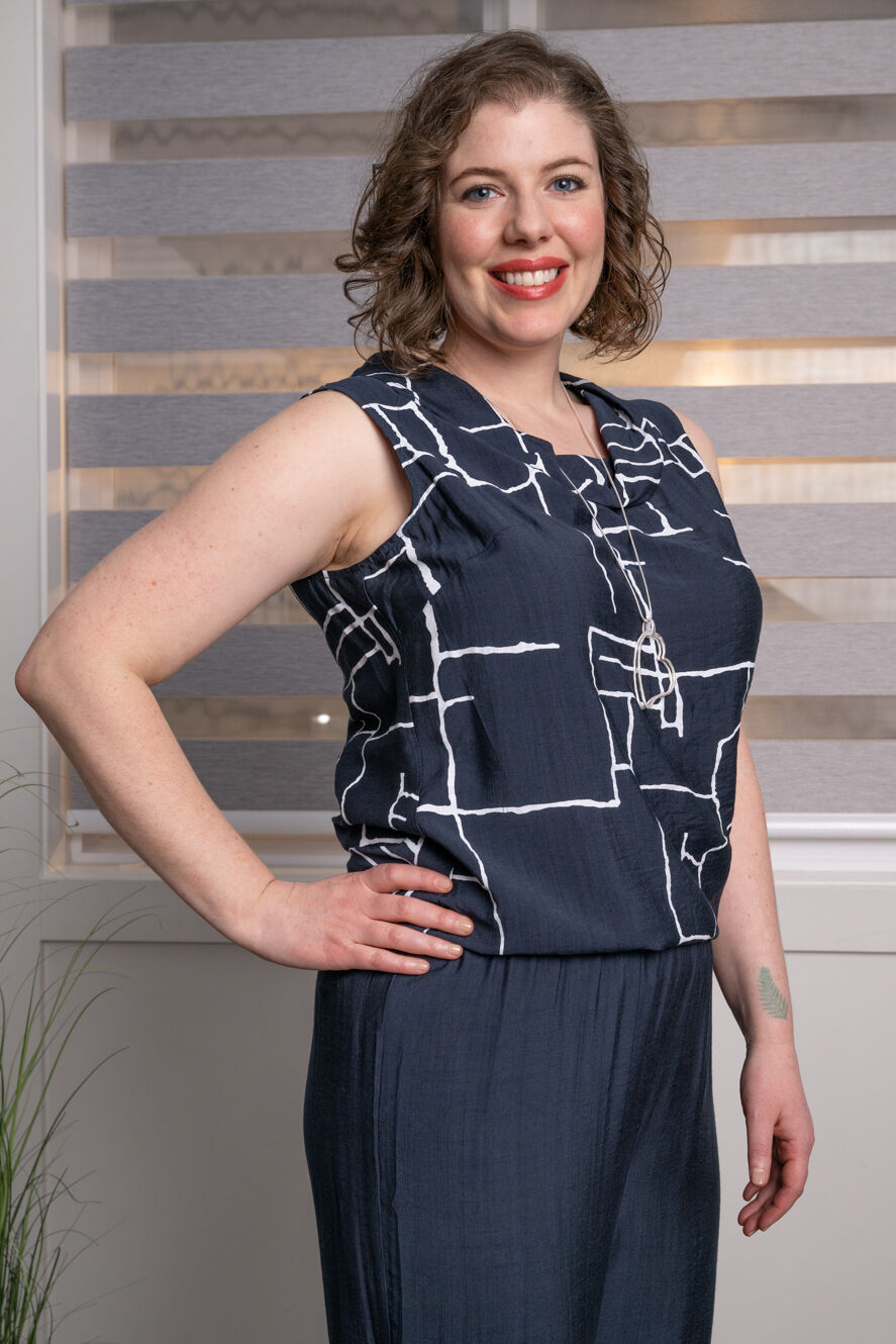 Sleeveless Geo Print Top Image 2