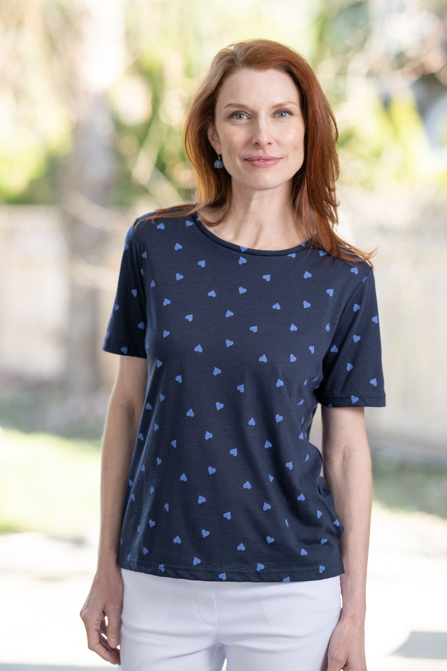 Short Sleeve Heart Top Image 1