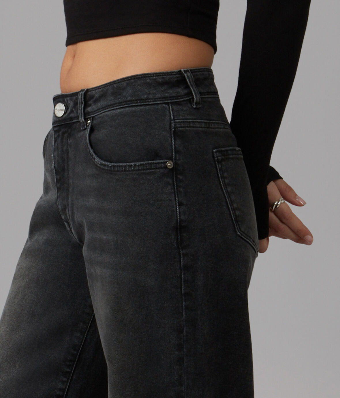High Rise Straight Leg Jeans Image 2