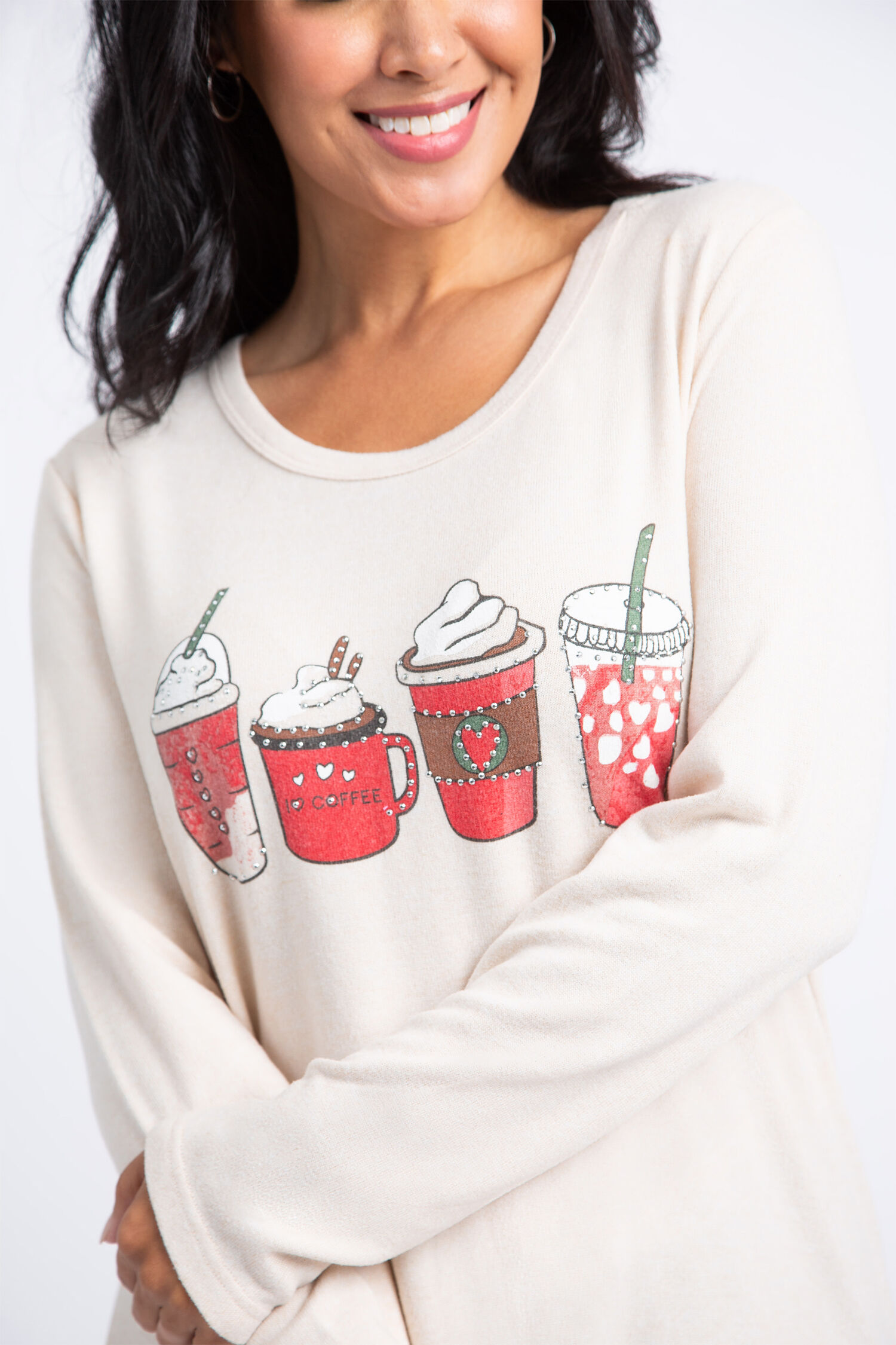 Long Sleeve Coffee Lovers Top  Image 4