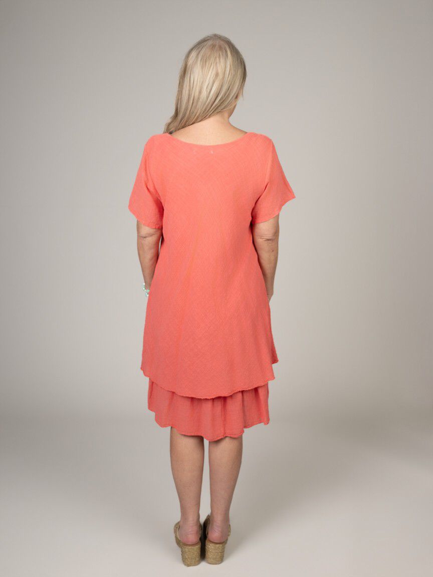 Layered Hem Knee Dress