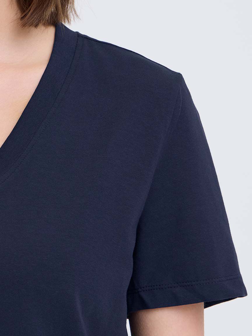 Short Sleeve V-Neck Cotton Shirt Image 4