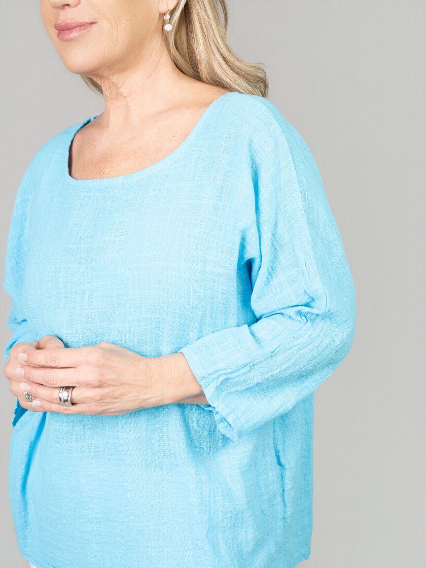 3/4 Sleeve Flowy Top Image 5