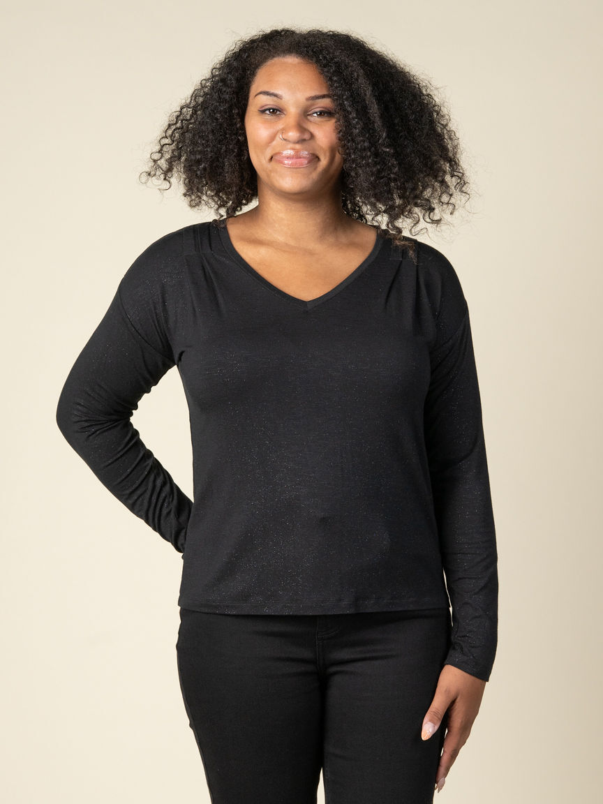 Long Sleeve Top With Pleats