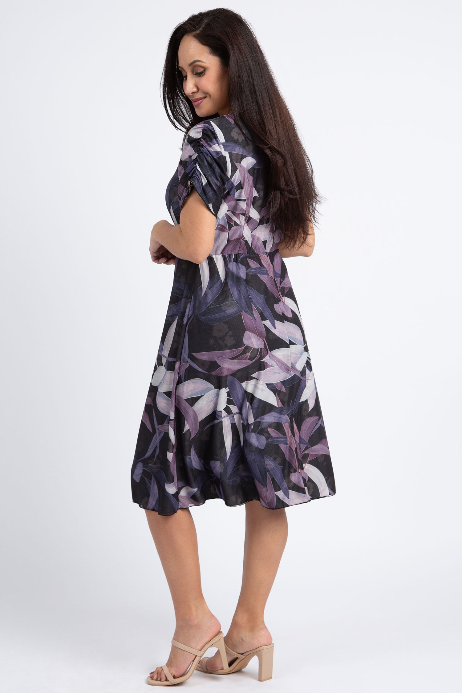 Reversible Short Sleeve Floral Dress Image 2