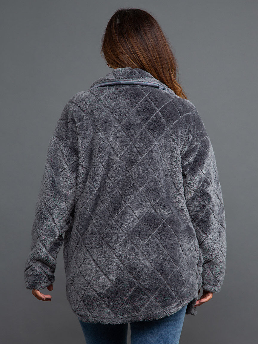 Faux Fur Quilted Jacket Image 4