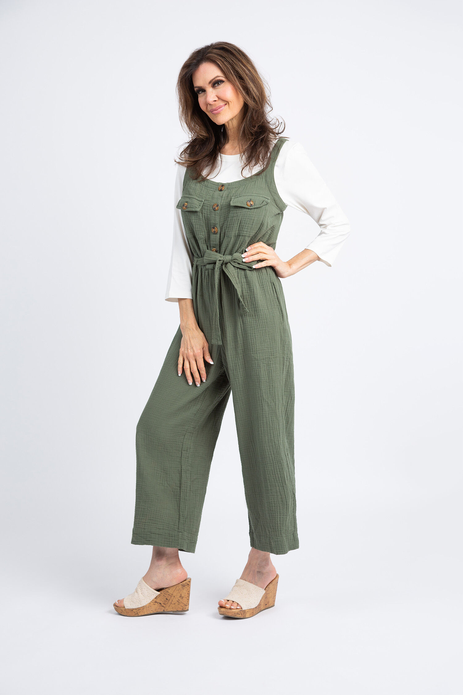 Crinkle Gauze Jumpsuit Image 2