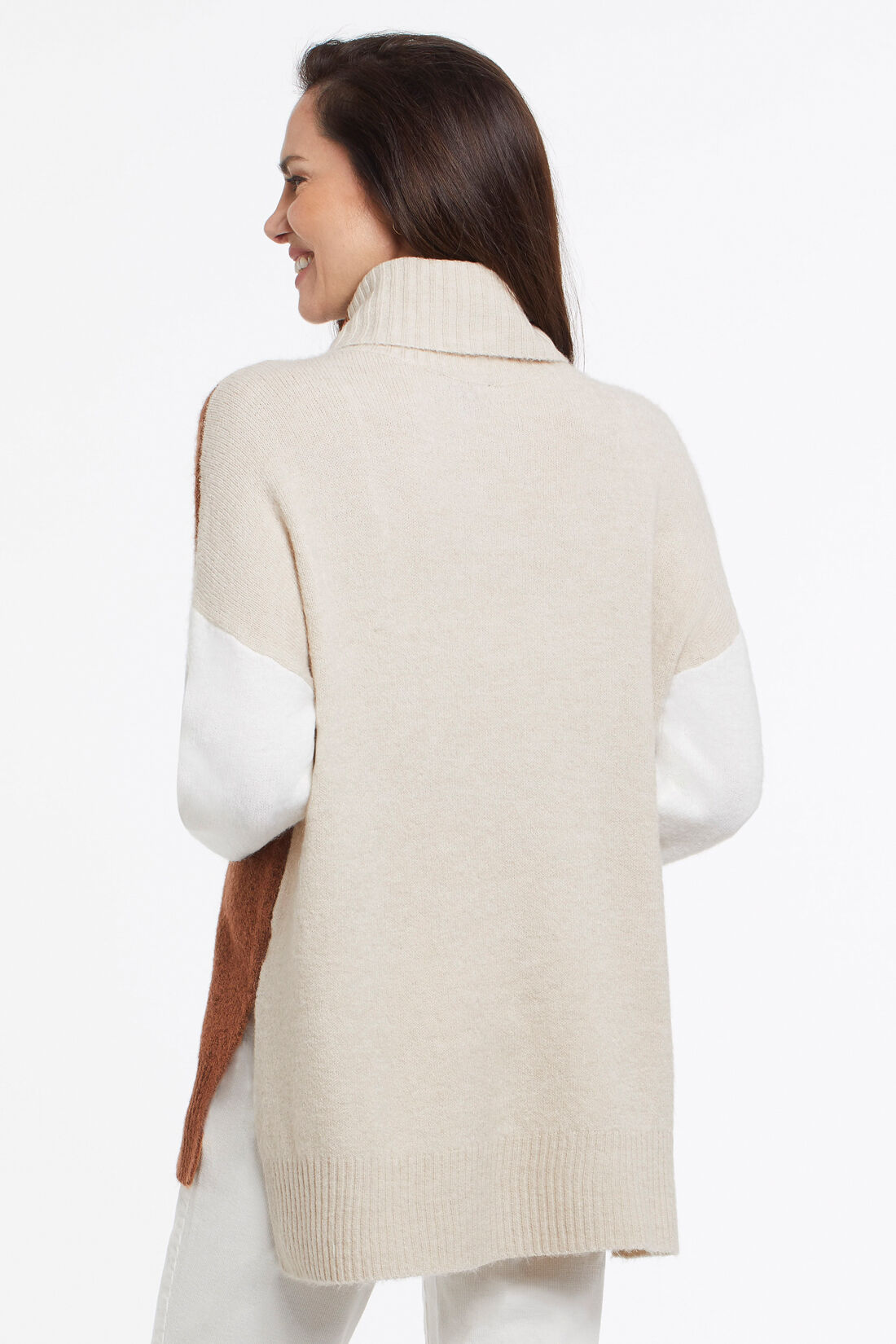 Neutral Block Sweater Image 2