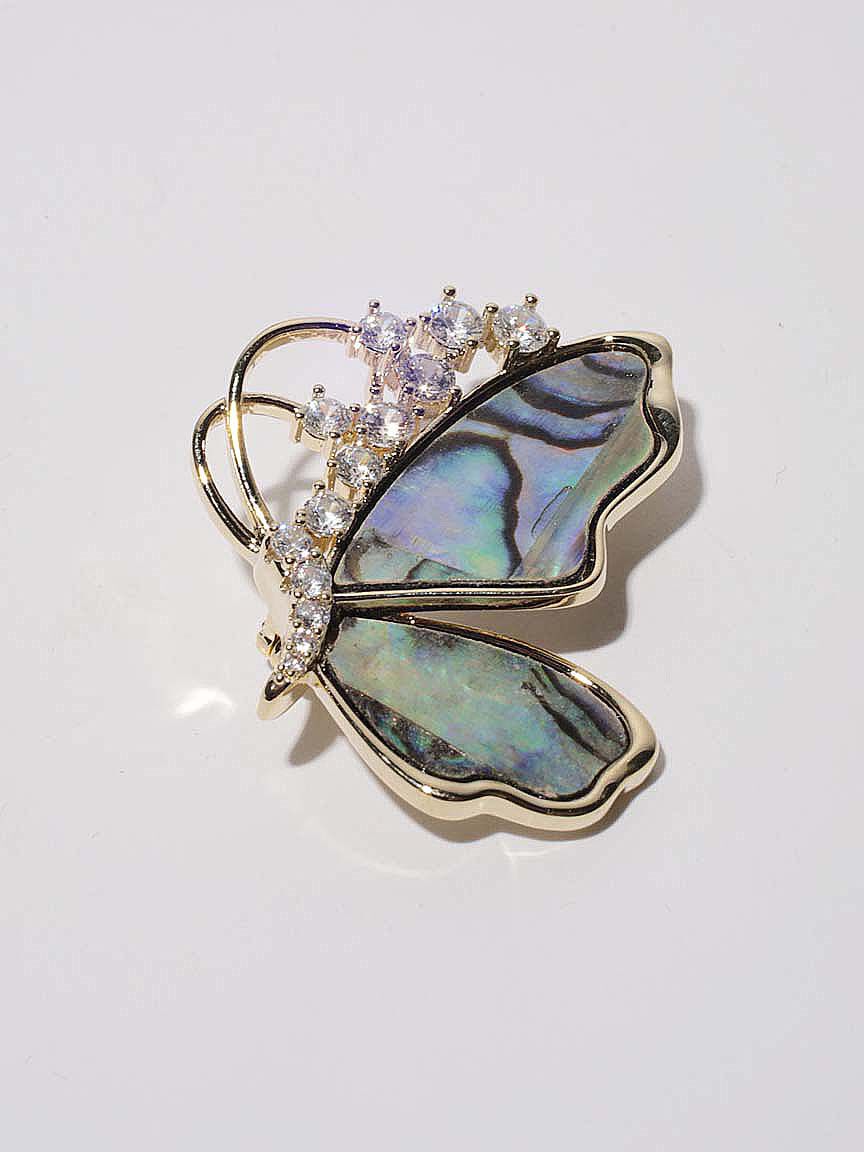 Abalone Butterfly Broach Image 1