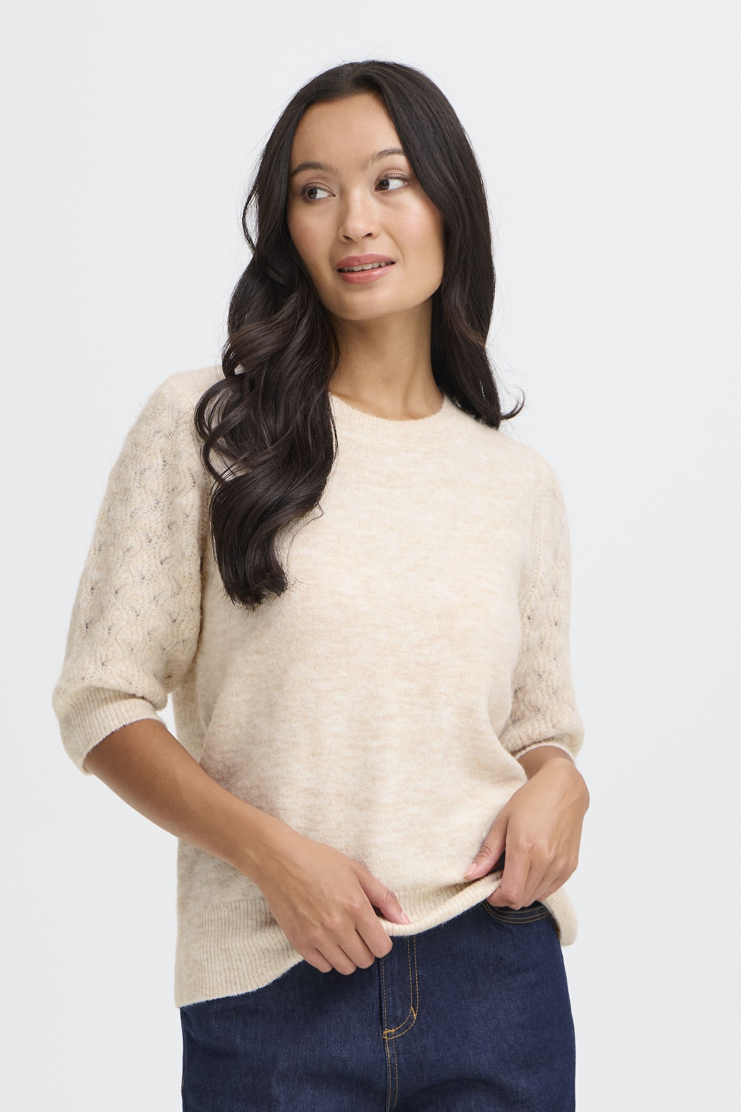 Elbow Sleeve Knit Sweater