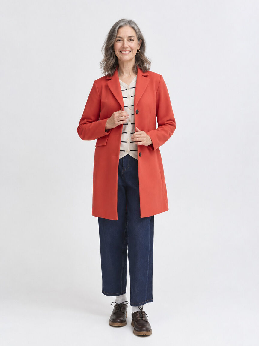 Button-Up Woven Coat