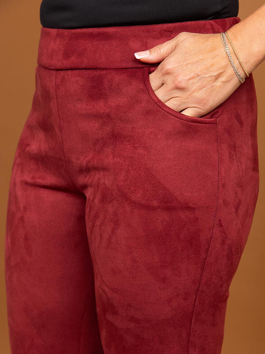Suede Front Pocket Pants  Image 5