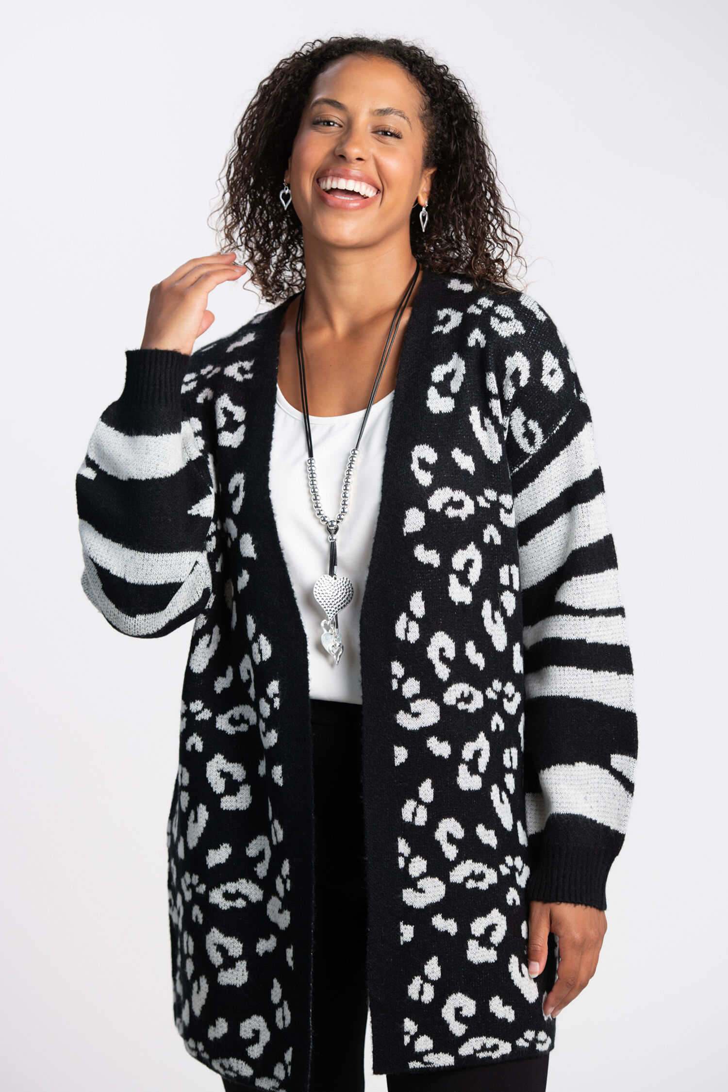 Animal Print Cardigan  Image 1
