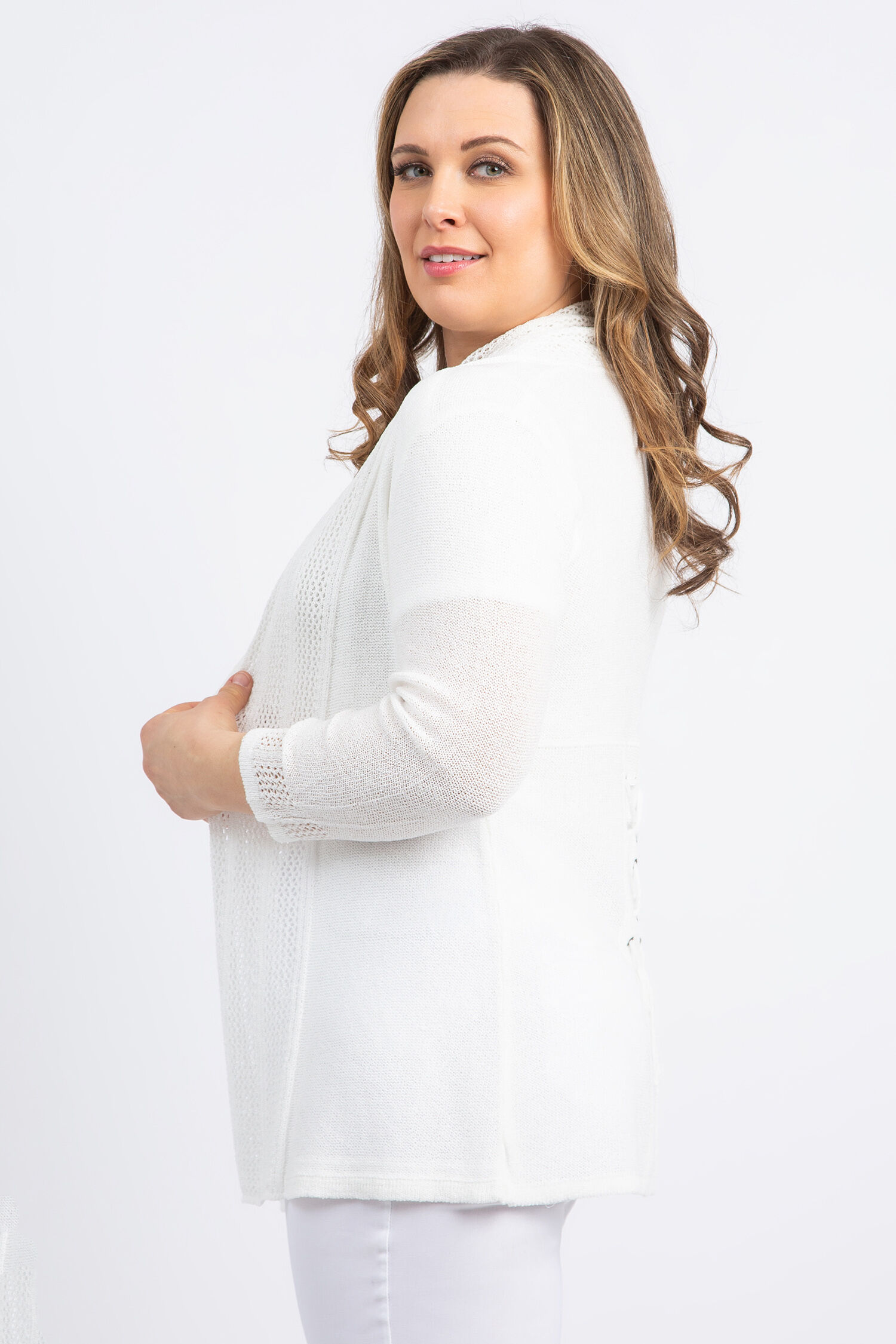 Corset Back Knit Cardigan Image 3