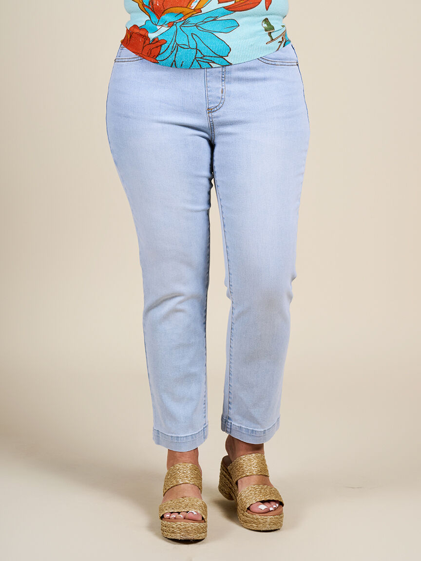Audrey Pull-On  Straight Jeans  Image 4