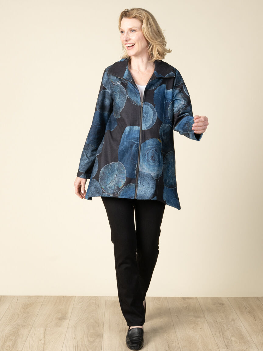 Long Sleeve Zip-Up Printed Jacket