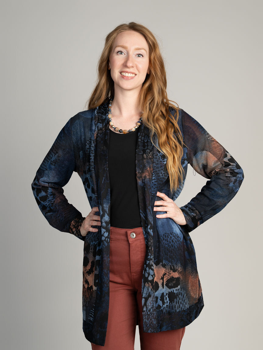 Burnout Open Front Cardigan