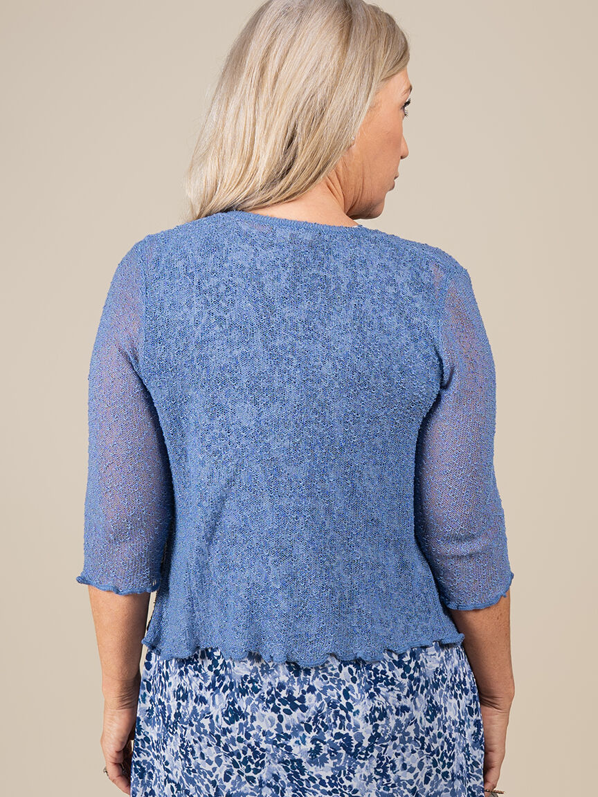 &frac34; Mesh Cardi Image 2