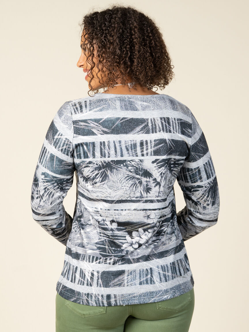 3/4 Sleeve Top with Lurex