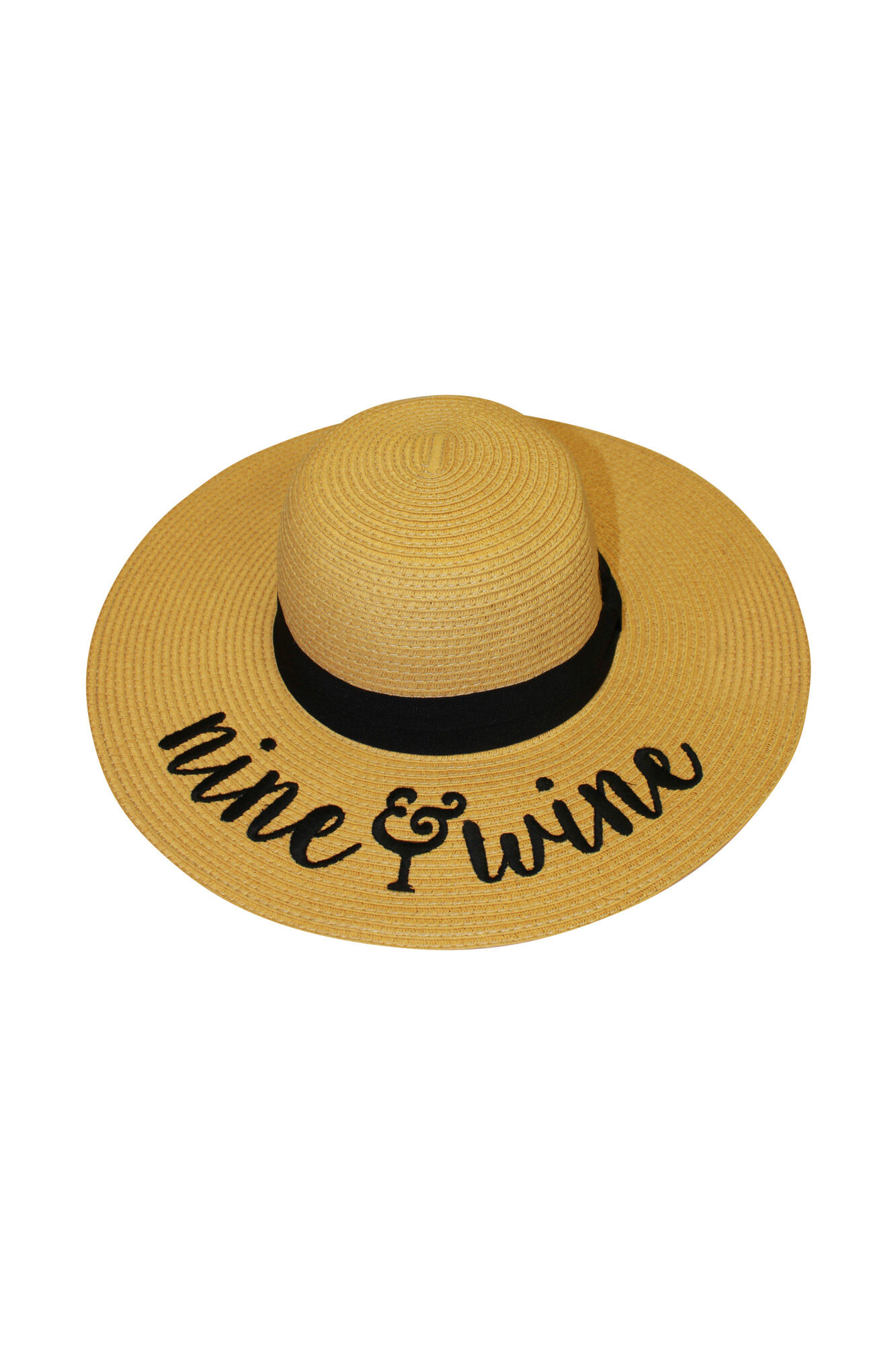 Nine and Wine Floppy Straw Sun Hat Image 1