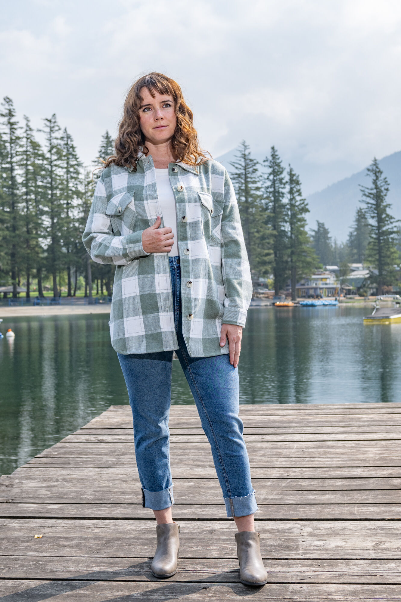 Plaid Shirt-Tail Shacket  Image 2