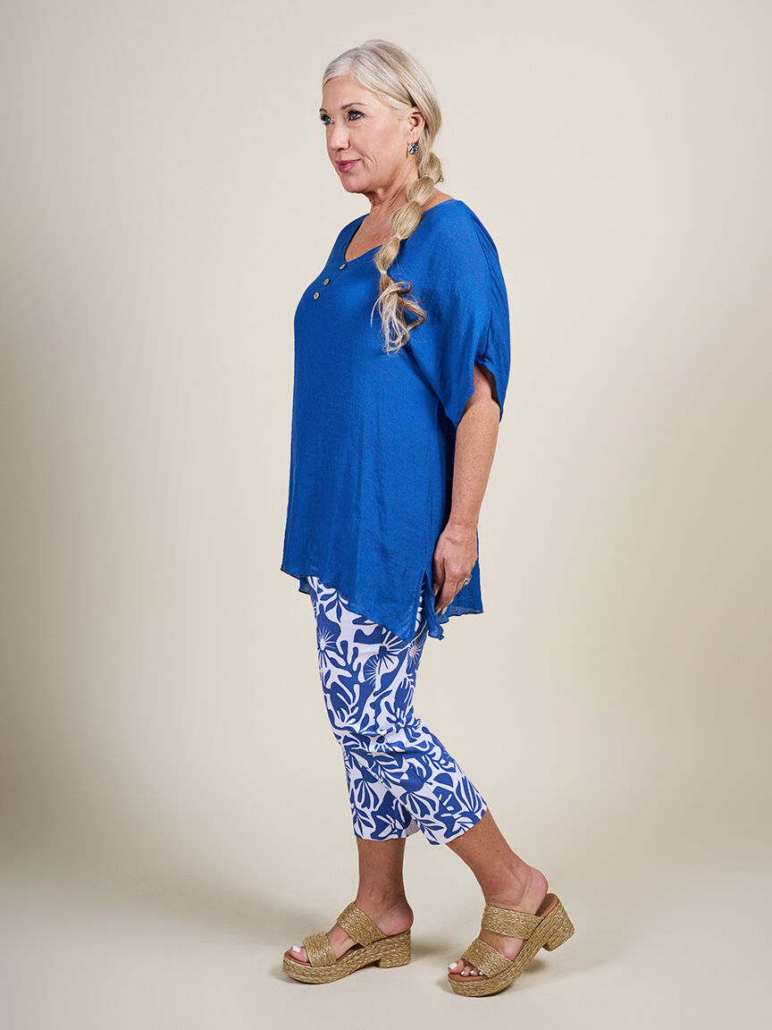 Short Sleeve V Neck Top  Image 3