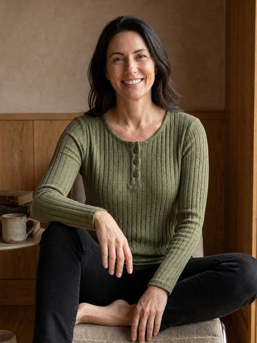 Long Sleeve Ribbed Top