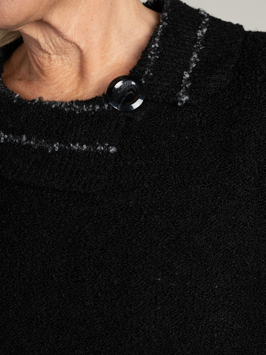 Mixed Media Cowl Neck Sweater