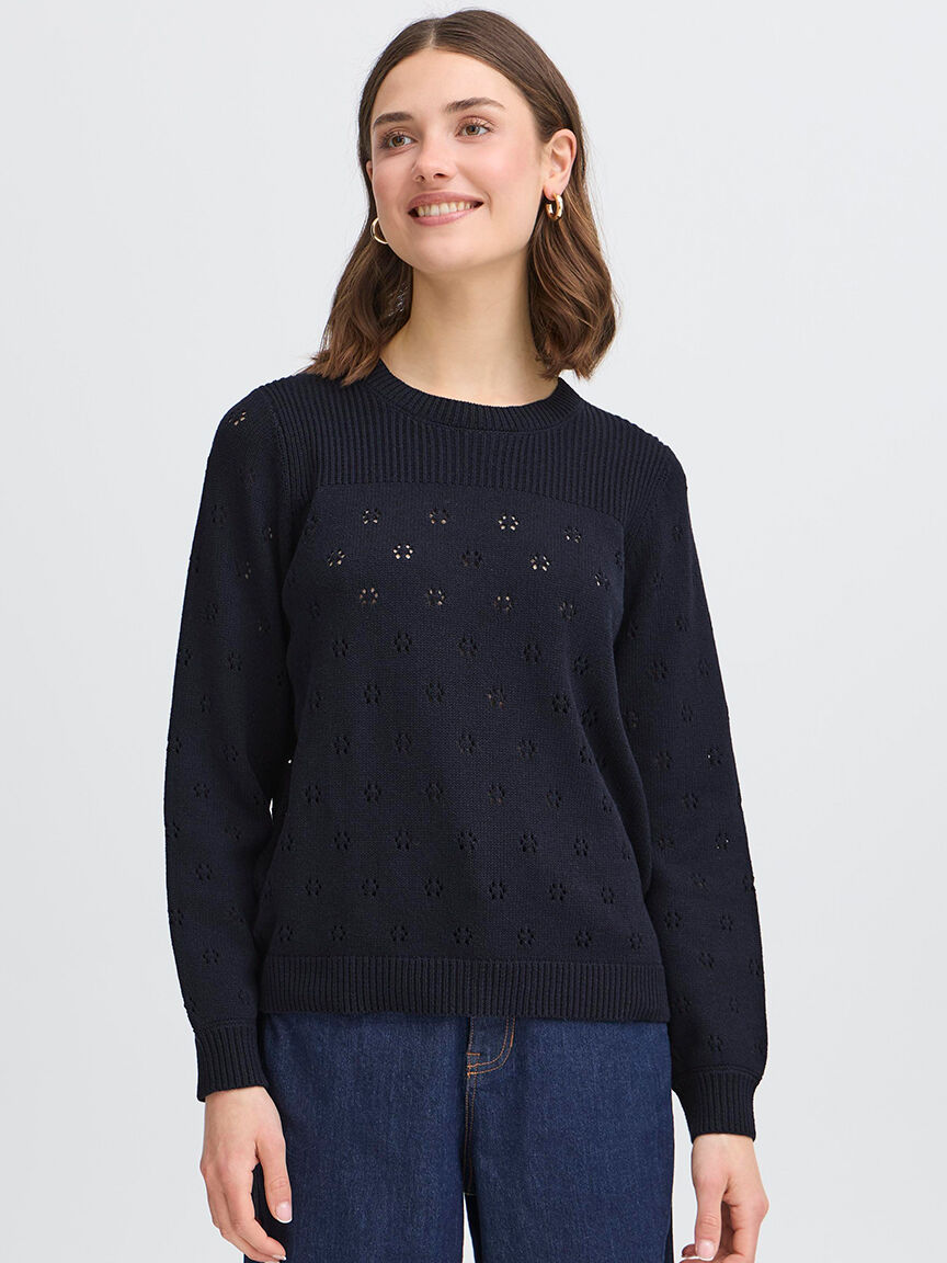 Long Sleeve Crochet Sweater