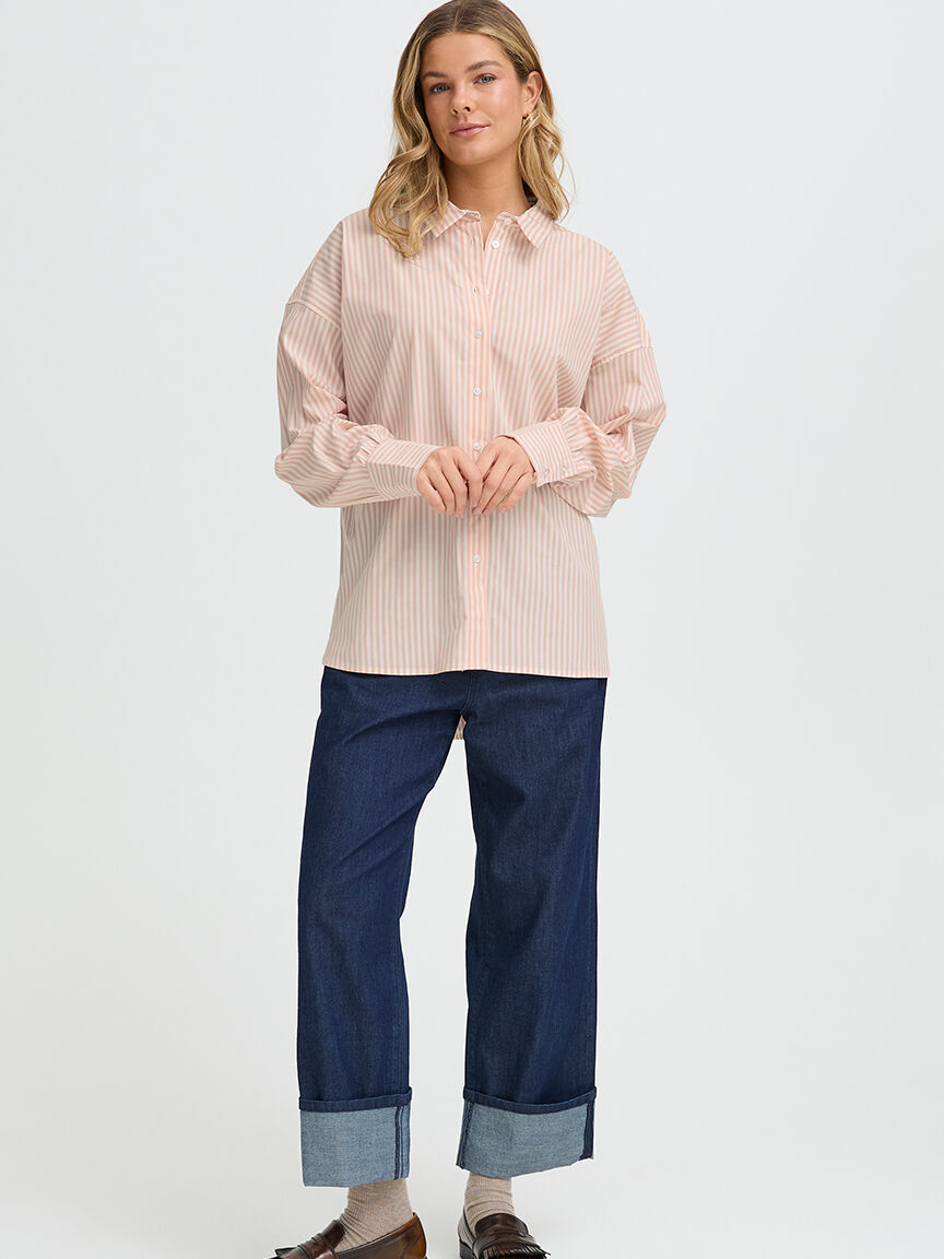 Long Sleeve Striped Blouse