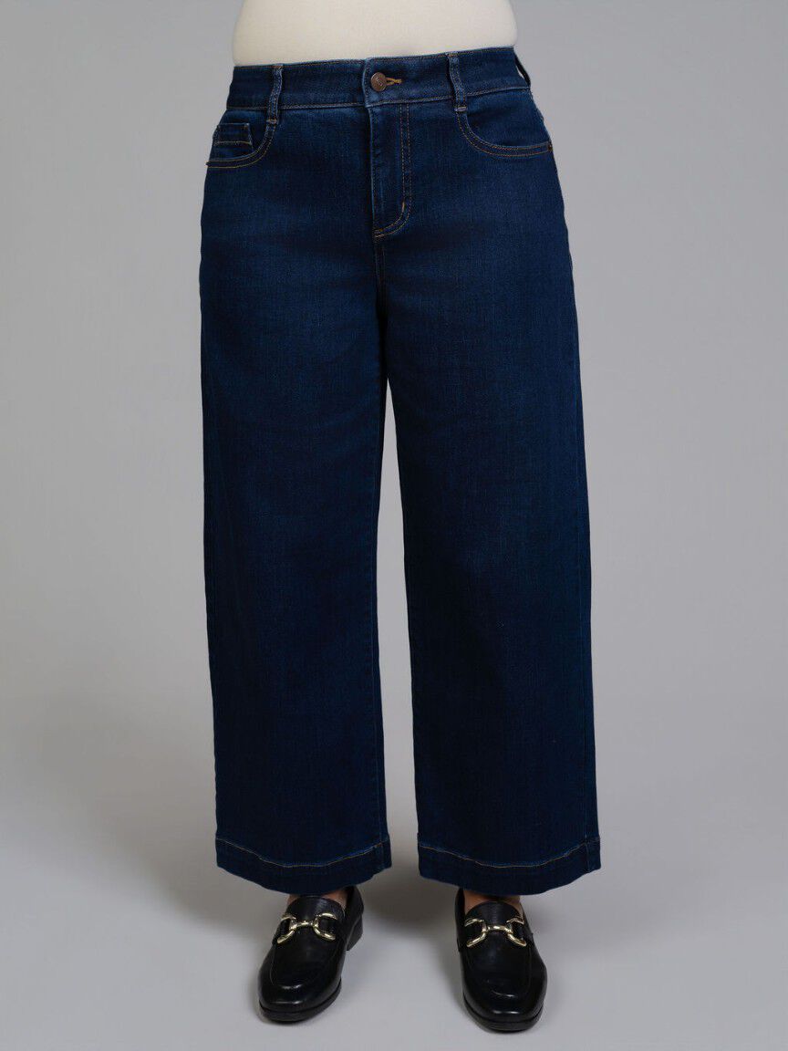 Wide Leg Cropped Jeans