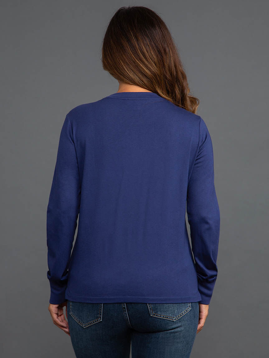 Long Sleeve Crew Neck Top Image 4
