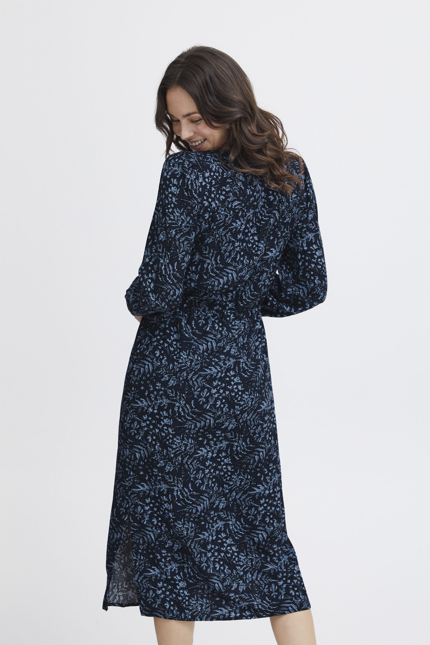 V-Neck Midi Dress Image 3