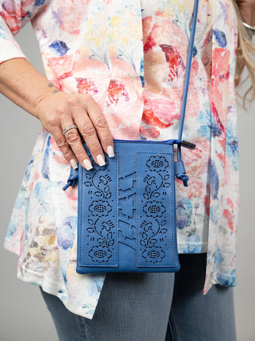 Lightweight Floral Accent Shoulder Crossbody