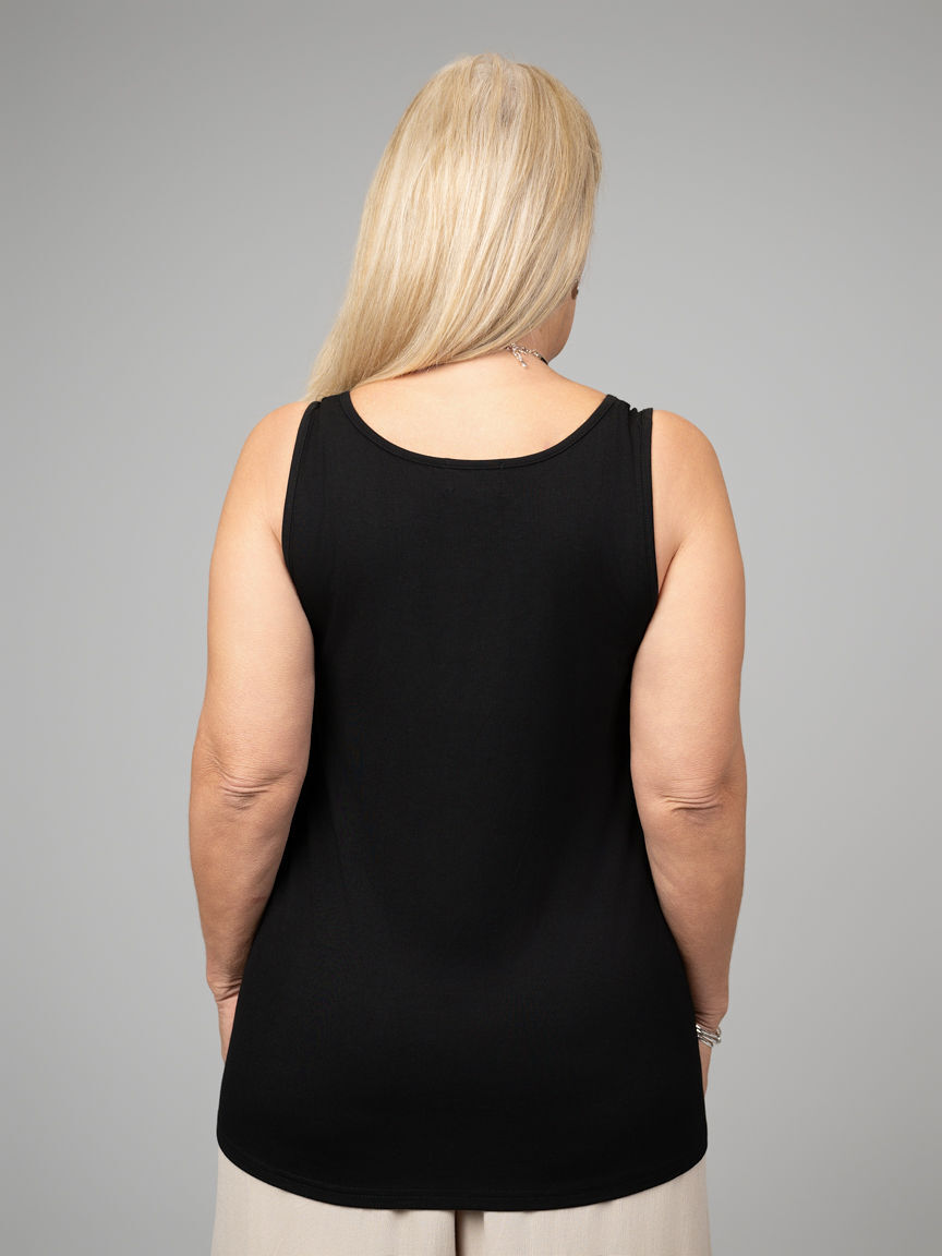 Bamboo Sleeveless Crew Neck Top