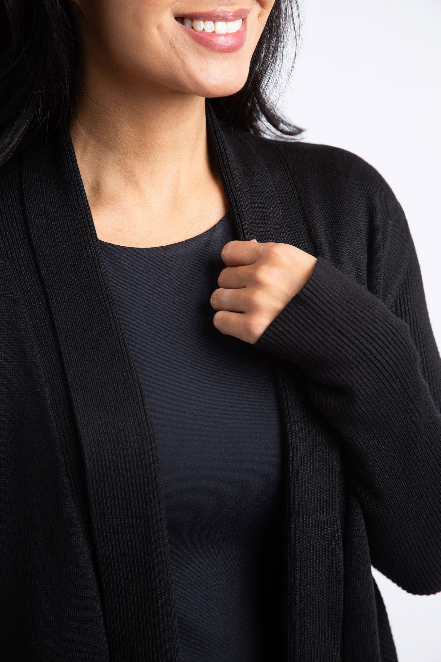 Long Sleeve Ribbed Cardigan Image 4