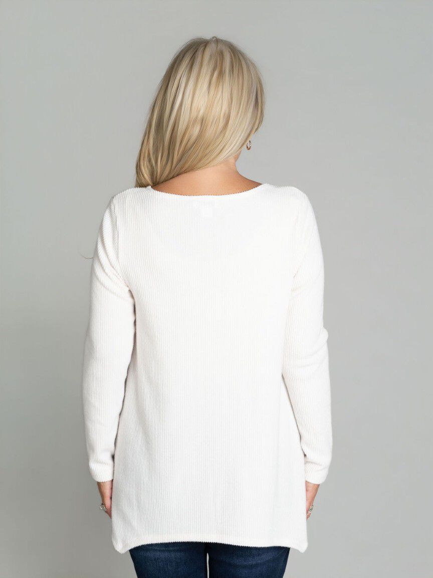 3/4 Sleeve Asymmetrical Hem Top Image 5